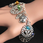 Silver Chakra Charm Bracelet