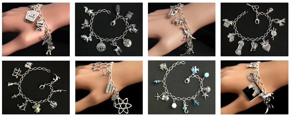 Handmade Silver Charm Bracelets