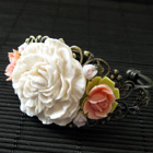 Flower Embellished Cuff Bracelets