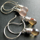 Sterling Silver Wire Wrapped Earrings