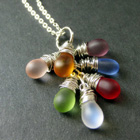 Teardrop Cluster Charm Necklaces